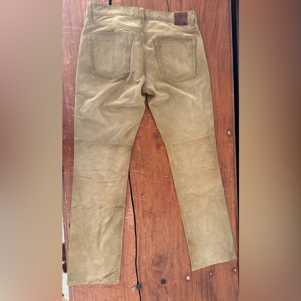 Ralph Lauren Rough Suede Pants - 29 - Picture 7 of 8